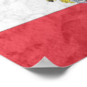 Österreichische Wappen-Flagge Poster (Ecke)