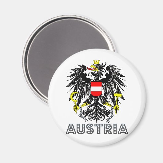 Österreichische Wappen Magnet (Vorderseite/Rückseite)