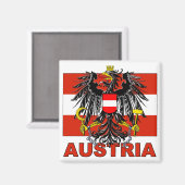 Österreichische Wappen Magnet (Vorderseite/Rückseite)