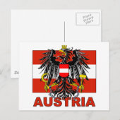 Österreichische Wappen Postkarte (Vorne/Hinten)