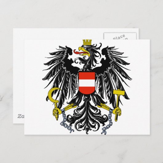 Österreichische Wappen Postkarte (Vorne/Hinten)