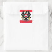 Österreichische Wappen Quadratischer Aufkleber (Tasche)