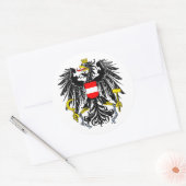 Österreichische Wappen Runder Aufkleber (Umschlag)
