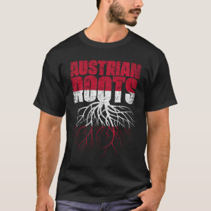 Österreichische Wurzeln Österreich Erbe Flagge T-Shirt