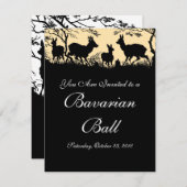 Österreichischer/deutscher Art-Herbst-Walzer/Ball Einladung (Vorne/Hinten)