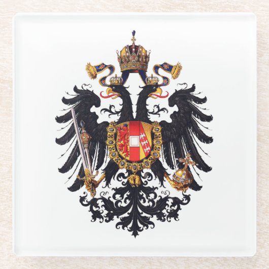 Österreichischer Empire-Untersetzer Glasuntersetzer (Vorderseite)