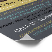 Österreichischer See, Reiseagentur Werbung Poster (Ecke)