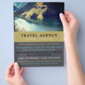 Österreichischer See, Reisebüro Flyer für Werbung (Hand)