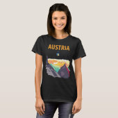 Österreichisches Alpen-Seilbahn-Panorama-Reise-T-S T-Shirt (Vorne ganz)