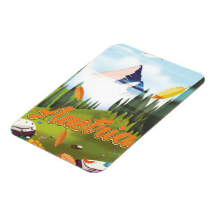 Österreichisches Cartoon-Reiseplakat Magnet
