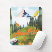 Österreichisches Cartoon-Reiseplakat Mousepad (Mit Mouse)