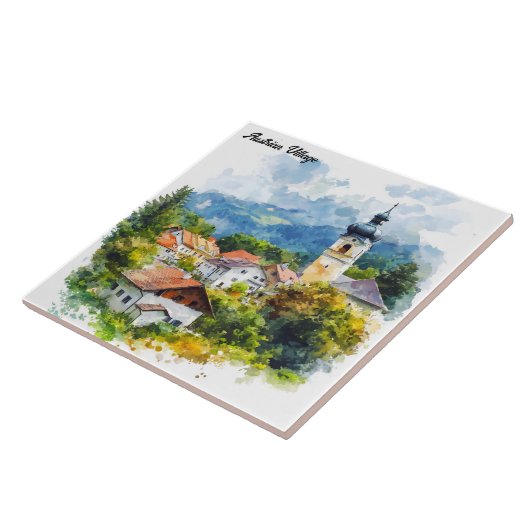 Österreichisches Dorf Fliese (Seite)