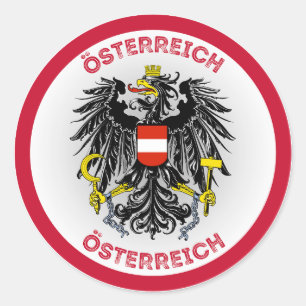 Österreichisches Erbe-Emblem Runder Aufkleber