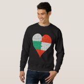 Österreichisches Flaggenherz Sweatshirt (Vorne ganz)