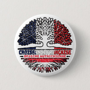 Österreichisches Französisch-Frankreich-Tree-Roots Button