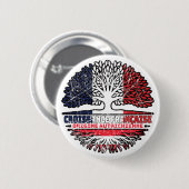 Österreichisches Französisch-Frankreich-Tree-Roots Button (Vorne & Hinten)