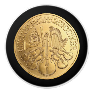 Österreichisches Goldmünze ~ Wien Philharmonics Keramikknauf