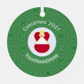 Österreichisches Jahr des Weihnachtsangels Ornament Aus Metall (Rückseite)