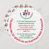 Österreichisches Kleeblatt USA Personalisiert Gebu Einladung (Vorne/Hinten)