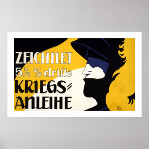 Österreichisches Kriegsanleihenposter (weiß) Poster