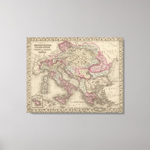 Österreichisches Reich, Italien, die Türkei in Leinwanddruck