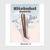 Österreichisches Skipposter Aufkleber (Blatt)