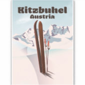 Österreichisches Skipposter Aufkleber (Vorderseite)