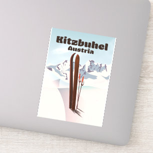 Österreichisches Skipposter Aufkleber
