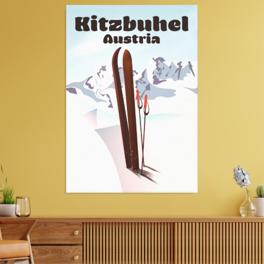 Österreichisches Skipposter Leinwanddruck (Insitu (Wohnzimmer))