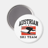 Österreichisches Skiteam Magnet (Vorderseite/Rückseite)