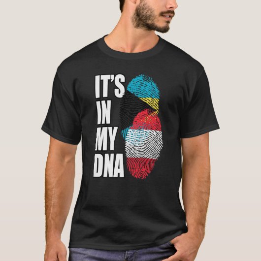 Österreichisches und bahamianisches DNA-Flag T-Shirt (Vorderseite)