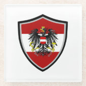 Österreichisches Wappen Glasuntersetzer (Vorderseite)