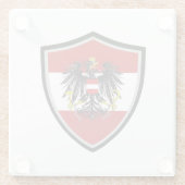Österreichisches Wappen Glasuntersetzer (Rückseite)