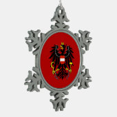 Österreichisches Wappen Schneeflocken Zinn-Ornament (Links)