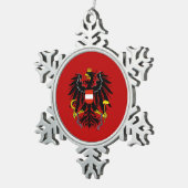 Österreichisches Wappen Schneeflocken Zinn-Ornament (Rechts)