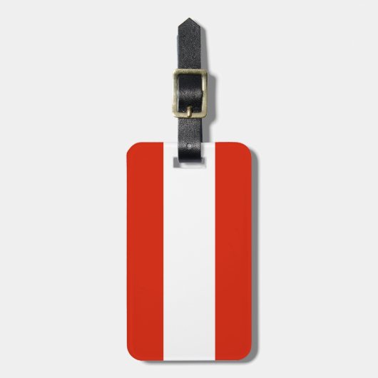 Österreichs Easy ID-Flagge Gepäckanhänger (Vorderseite vertikal)