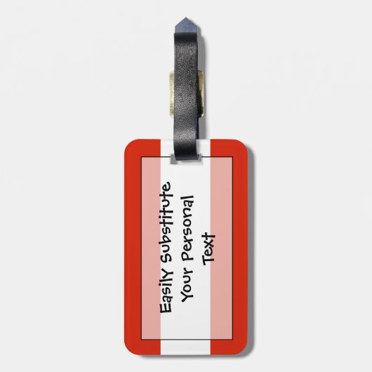 Österreichs Easy ID-Flagge Gepäckanhänger (Rückseite vertikal)