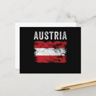 Österreichs Flagge beschädigt - Österreichische Fl Postkarte