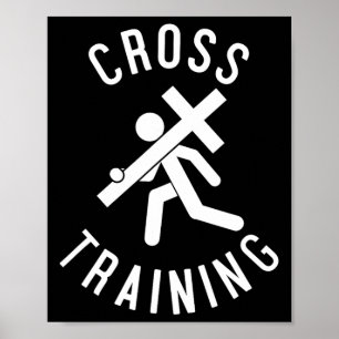 Osterreligiöser Spaß Christliches Cross Training G Poster