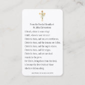 Osterreligiöses Paschal Gebet Heilige Karte (Rückseite)