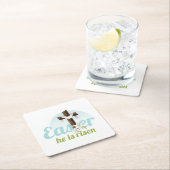 Osterriss Rechteckiger Pappuntersetzer (Vor Ort)