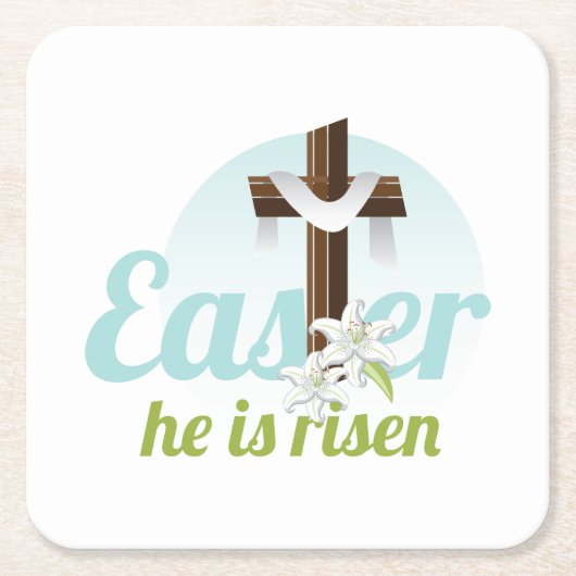 Osterriss Rechteckiger Pappuntersetzer (Vorderseite)