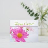 Osterrosa Daisy Postcard Feiertagspostkarte (Stehend Vorderseite)