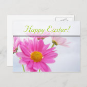 Osterrosa Daisy Postcard Feiertagspostkarte (Vorne/Hinten)