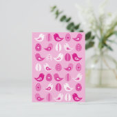 Osterrosa Feiertagspostkarte (Stehend Vorderseite)