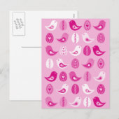 Osterrosa Feiertagspostkarte (Vorne/Hinten)