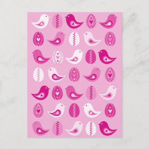 Osterrosa Feiertagspostkarte