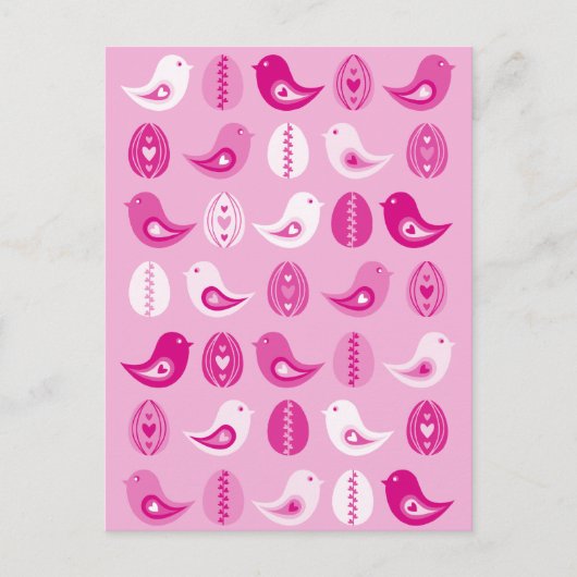 Osterrosa Feiertagspostkarte (Vorderseite)