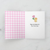 Osterrosa Kick mit Gingham-Gigshell Feiertagskarte (Innenseite)