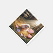 Osterrosa Kick mit Gingham-Gigshell Serviette (Ecke)